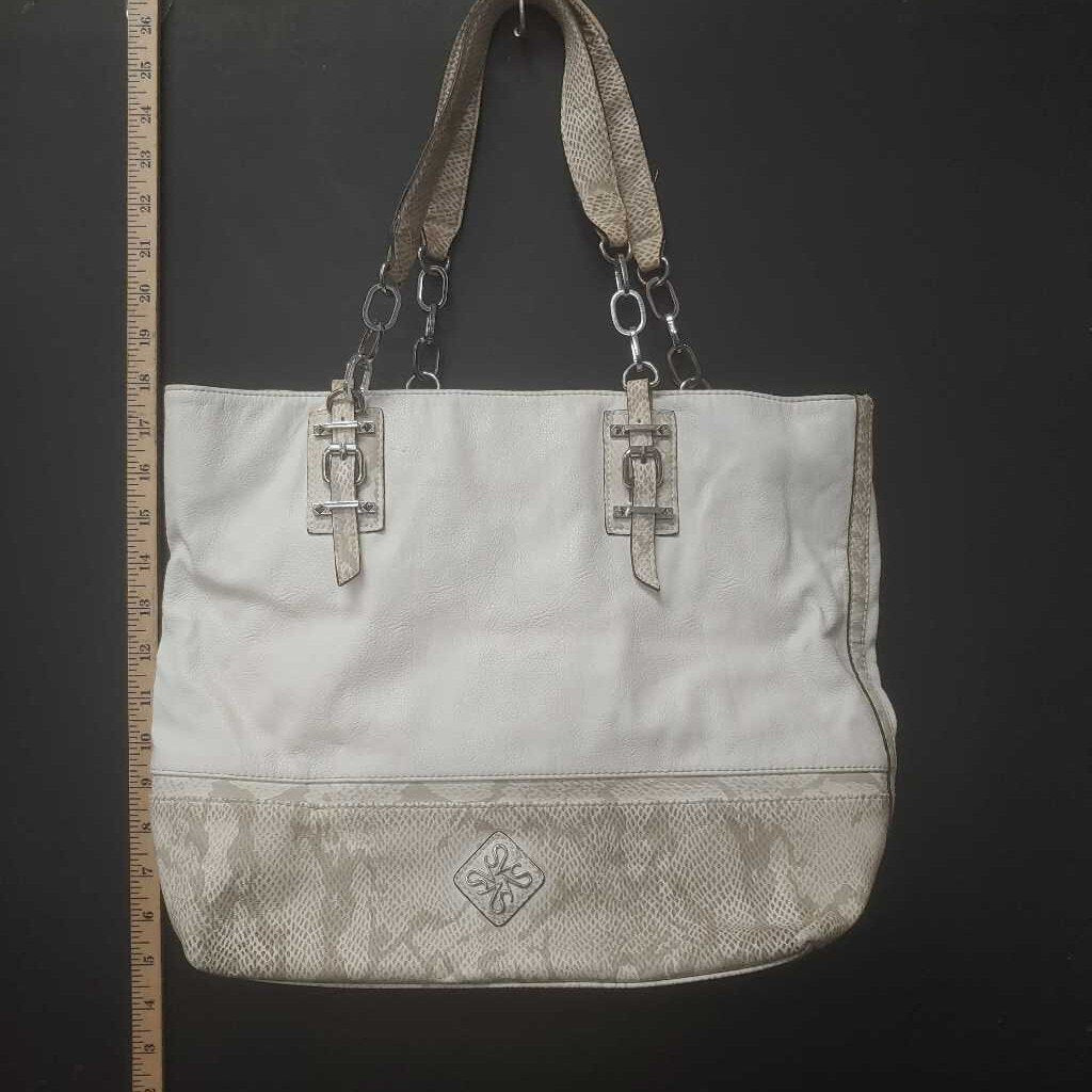 Snake skin pattern handbag