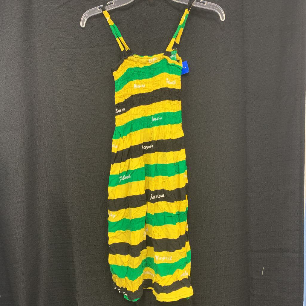 striped sleeveless dress