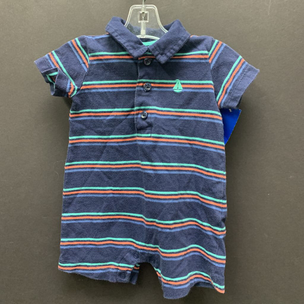 striped polo outfit w/boat