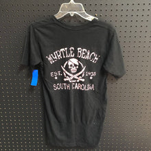 Load image into Gallery viewer, &quot;Myrtle Beach Est.&quot;v-neck skull &amp; crossbones t-shirt
