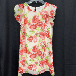 Floral cold shoulder dress