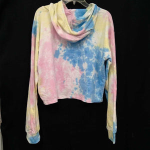 "Wrightsville Beach Addict" tie dye cropped hoodie (new)