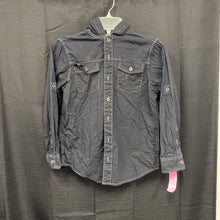 Load image into Gallery viewer, Hooded button down shirt

