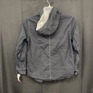 Hooded button down shirt