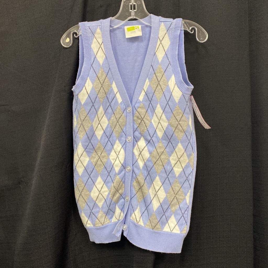 Diamond button sweater vest