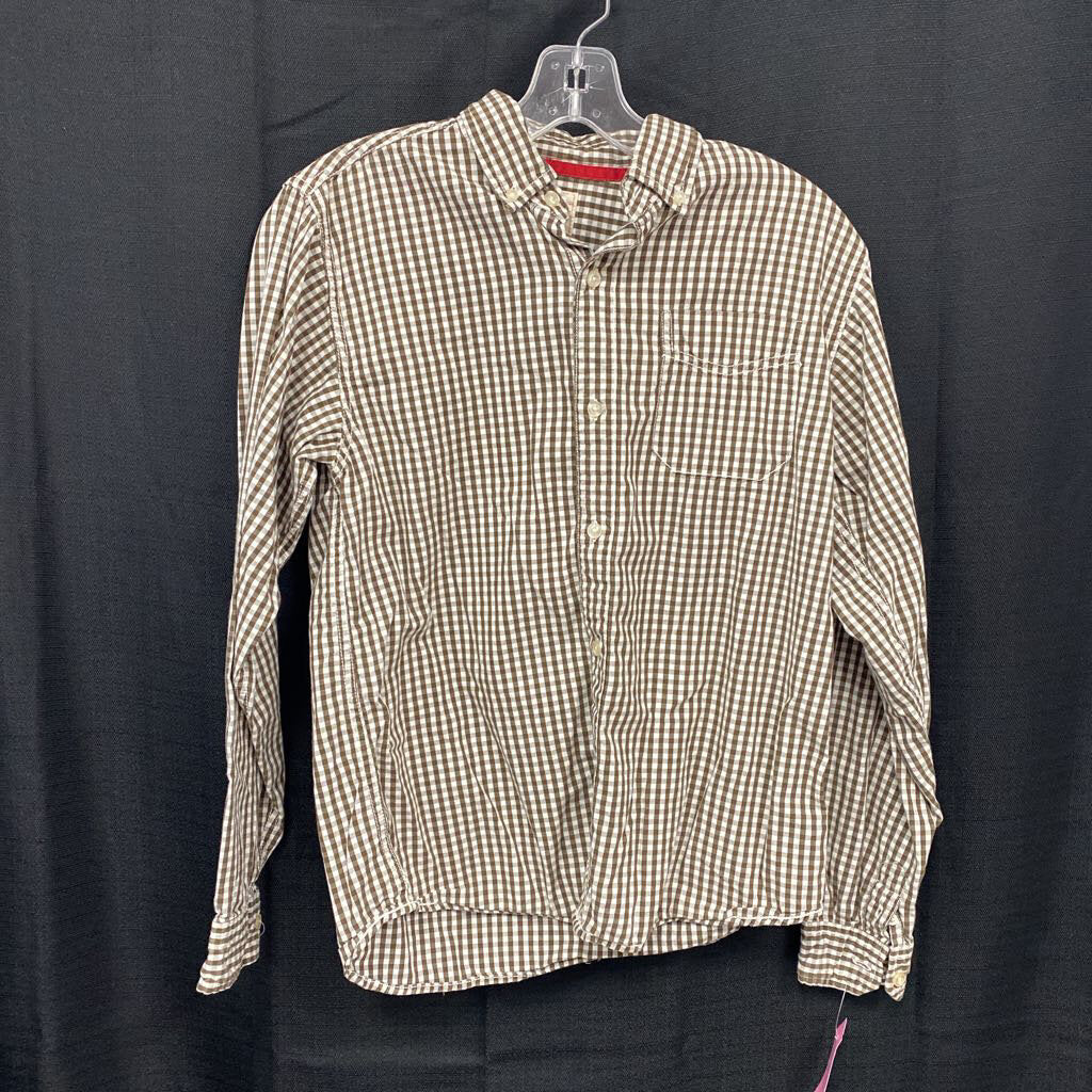 Plaid button down shirt