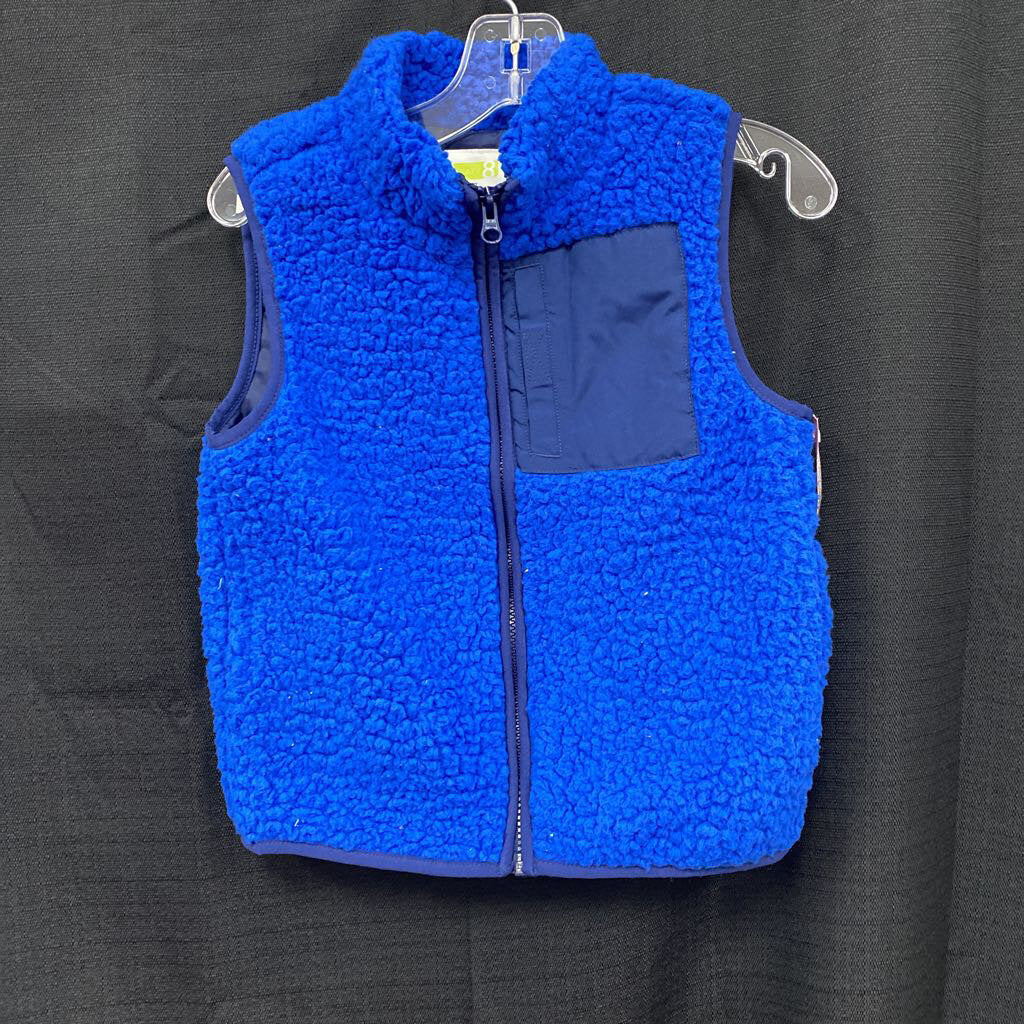 Boy furry zip winter vest