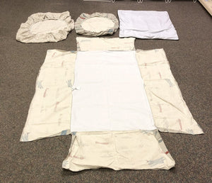 airplane toddler/crib bedding set w/bassinet sheet