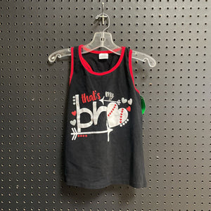 "That's my bro" heart tank top w/back bow