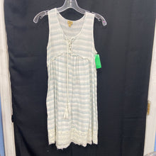 Load image into Gallery viewer, Striped dress w/floral lace hem
