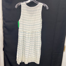 Load image into Gallery viewer, Striped dress w/floral lace hem

