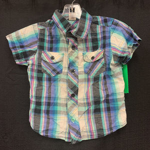 Plaid button down shirt