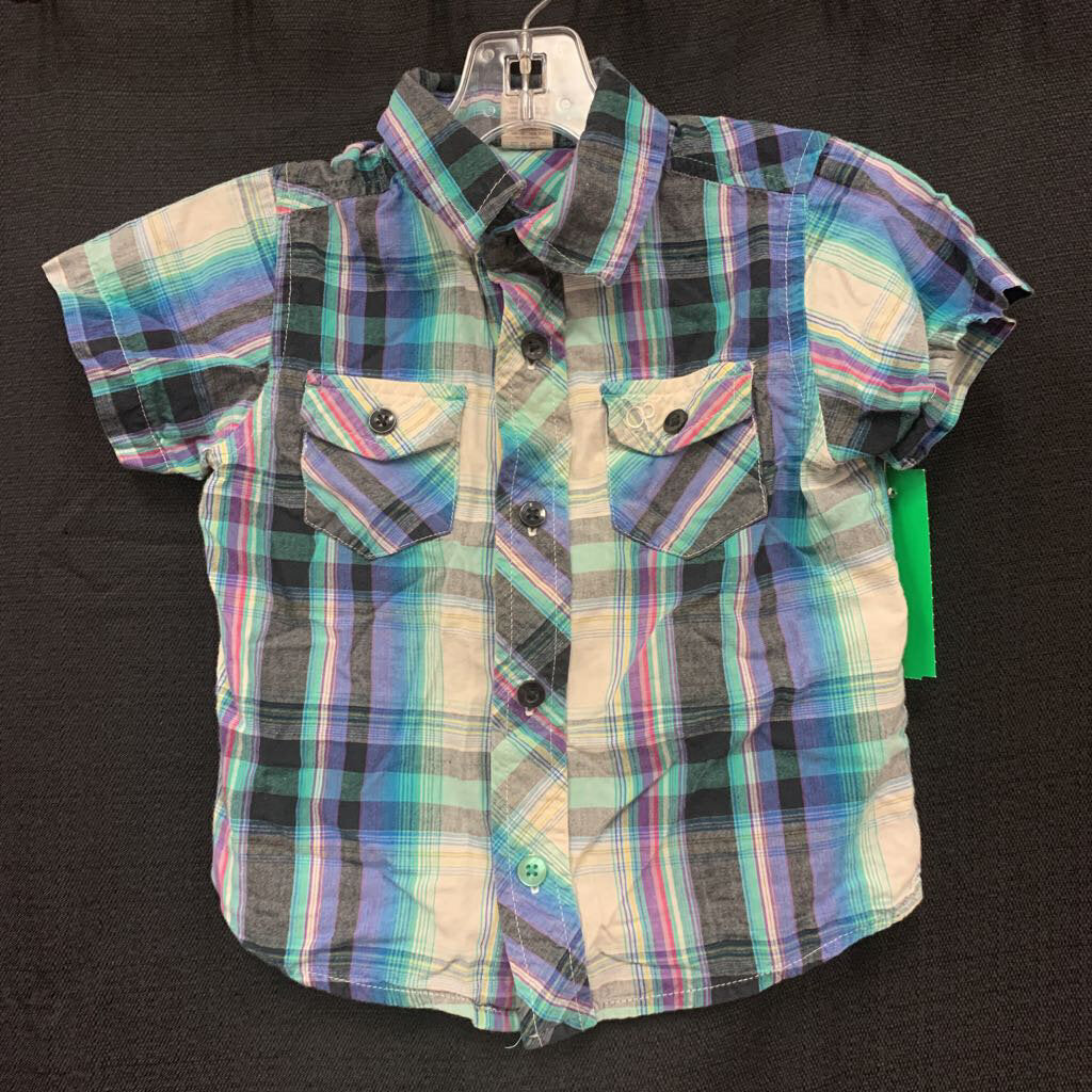 Plaid button down shirt