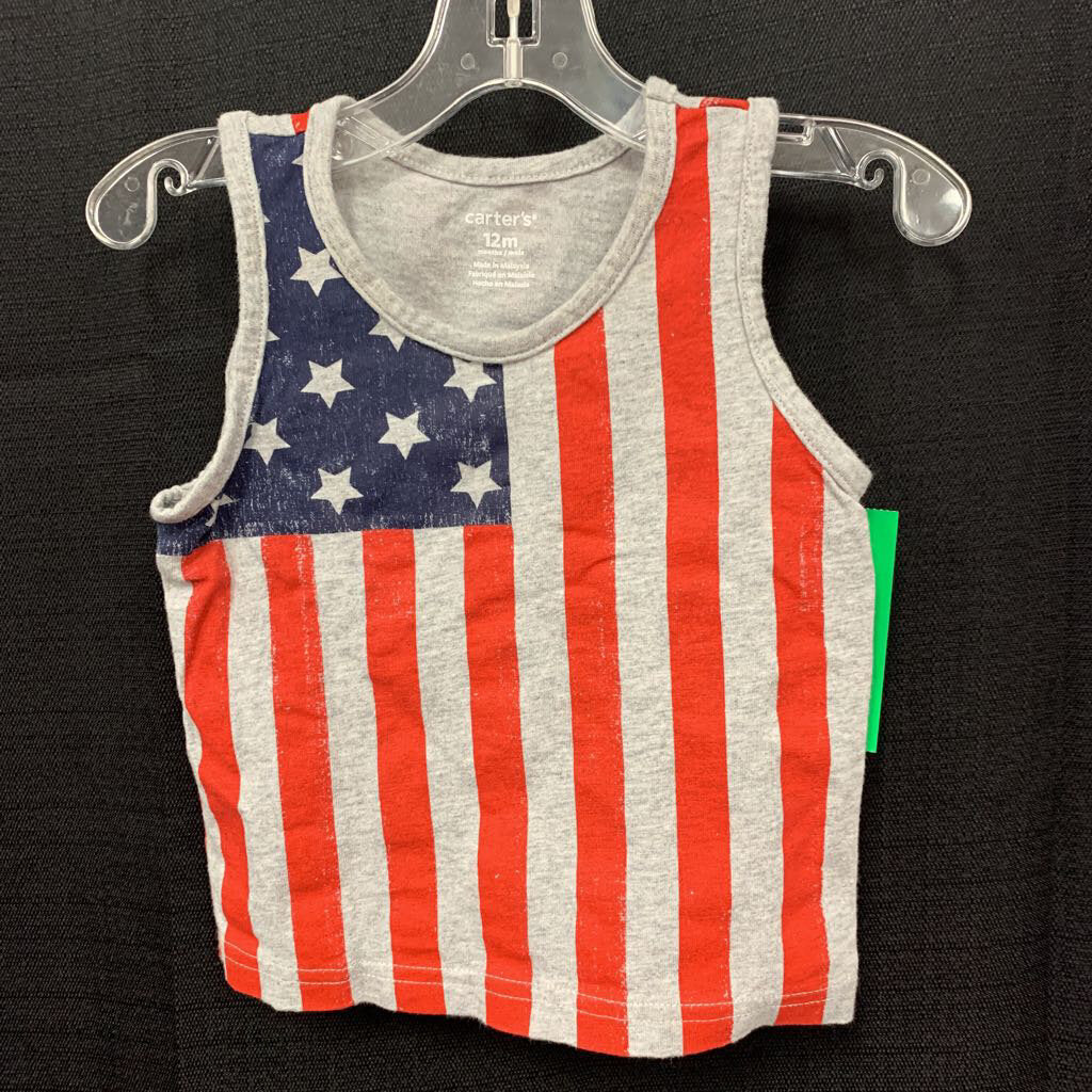 USA Sleeveless Flag Shirt