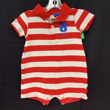Load image into Gallery viewer, Striped "Hero" polo outfit
