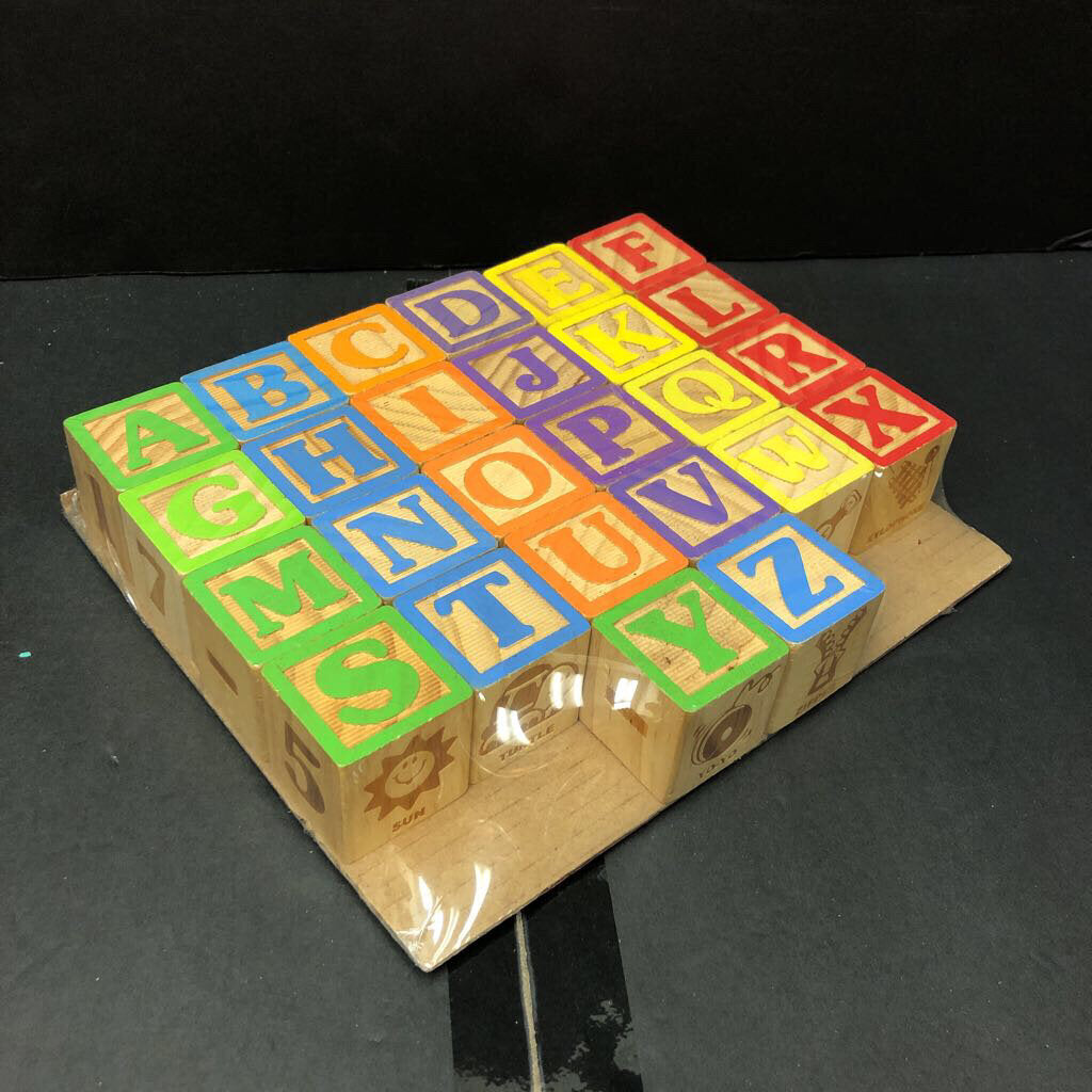 26pc wooden alphabet blocks