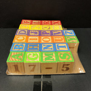 26pc wooden alphabet blocks