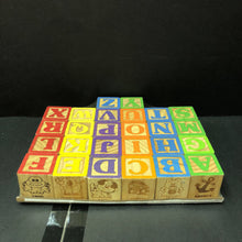 Load image into Gallery viewer, 26pc wooden alphabet blocks
