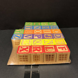 26pc wooden alphabet blocks