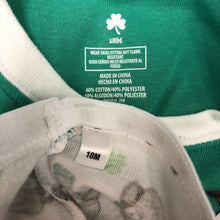 Load image into Gallery viewer, 2pc "Lil' bit o' luck" monkey sleepwear (St. Patrick's Day)

