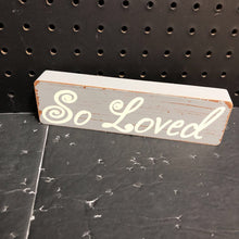 Load image into Gallery viewer, "So Loved" wooden sign
