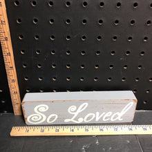 Load image into Gallery viewer, "So Loved" wooden sign
