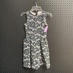 Floral lace print dress