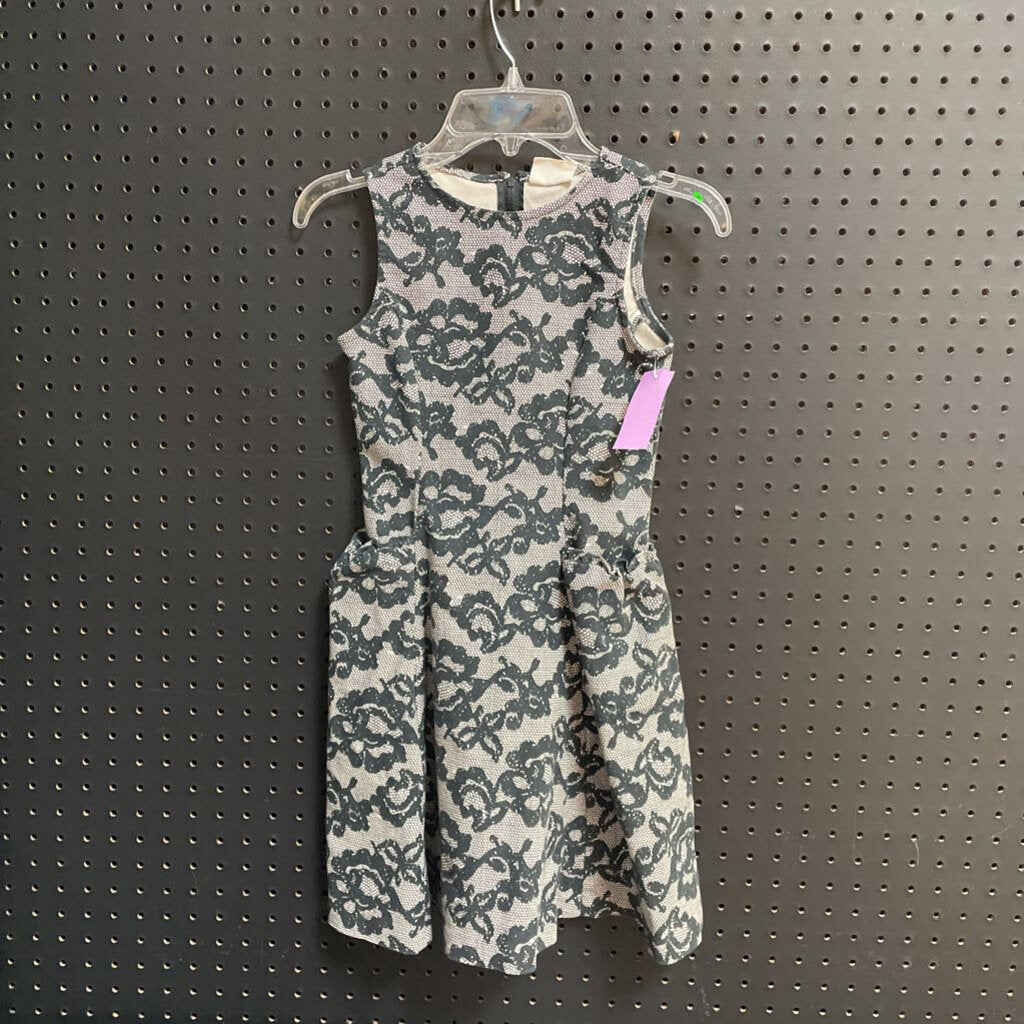 Floral lace print dress