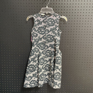 Floral lace print dress