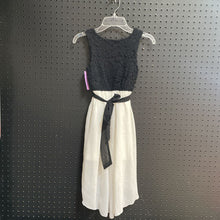 Load image into Gallery viewer, Lace dress w/flowy skirt &amp; sash
