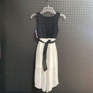 Lace dress w/flowy skirt & sash