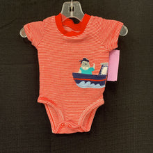 Load image into Gallery viewer, Sailing walrus striped onesie
