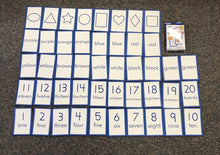 Load image into Gallery viewer, Colors, shapes,&amp; numbers flashcards
