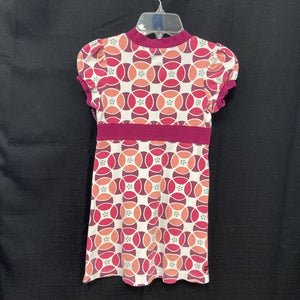 Patterned v neck dress