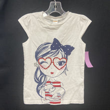 Load image into Gallery viewer, Girl w/cat top usa
