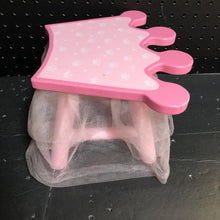 Load image into Gallery viewer, Princess crown stool w/tulle skirt
