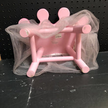 Load image into Gallery viewer, Princess crown stool w/tulle skirt
