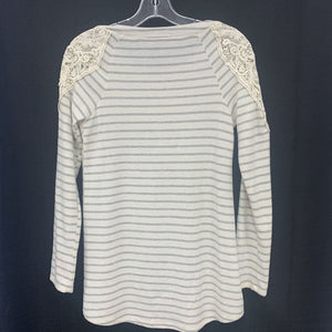 Lace striped tunic