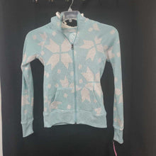 Load image into Gallery viewer, Geometric pattern hooded zip sweatshirt
