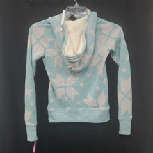 Load image into Gallery viewer, Geometric pattern hooded zip sweatshirt
