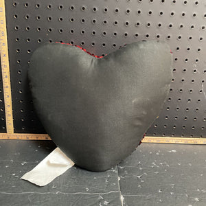 Reverse sequin heart pillow