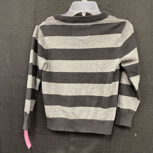 Striped button sweater