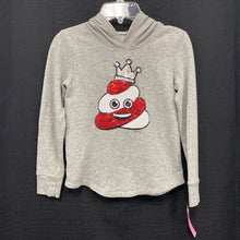 Load image into Gallery viewer, Sequin poop emoji hooded sweatshirt
