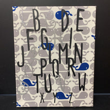 Load image into Gallery viewer, Whale print ABC wall hanging
