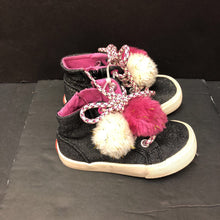 Load image into Gallery viewer, Girls Sparkly Pom-Pom Sneakers
