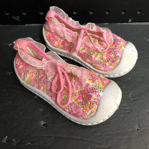 Girls Sparkly Ruffled Shoes