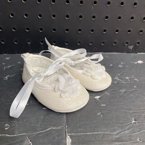 Girls Sparkly Flower Flats