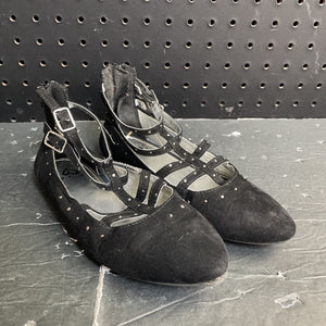 Girls Strappy Studded Flats