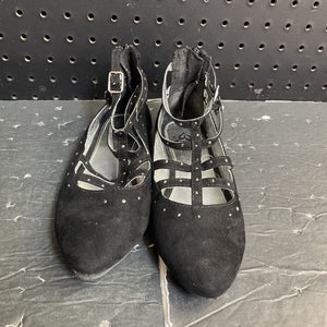 Girls Strappy Studded Flats