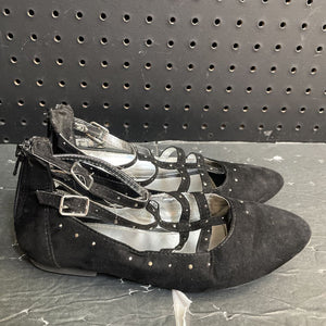 Girls Strappy Studded Flats